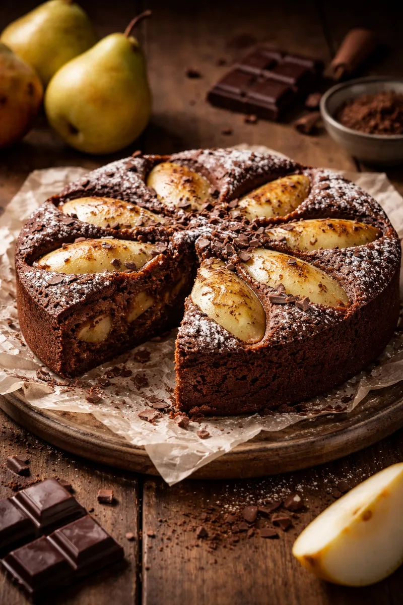 Tortino di pere e cioccolato